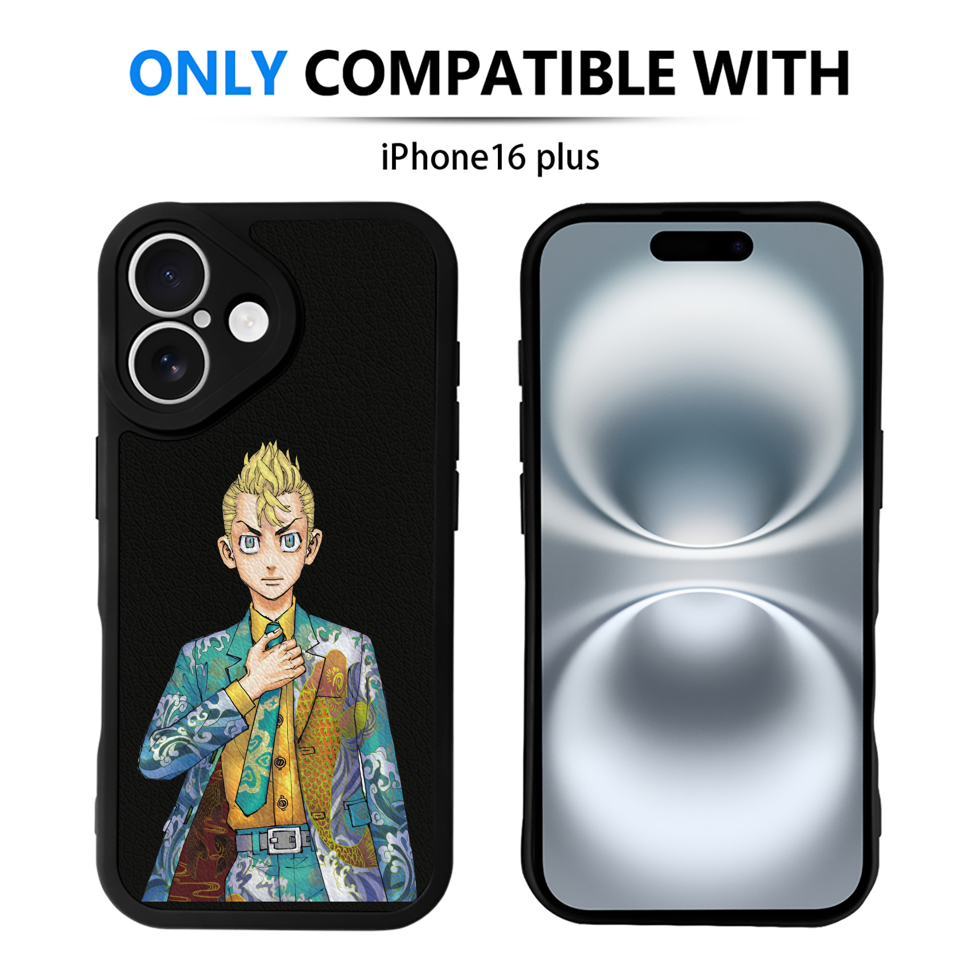（画像用） 東京リベンジャーズ Tokyo Revengers 【iPhone 16シリーズ対応】シリコンスマホケース（レザー調） 材質：シリコン
